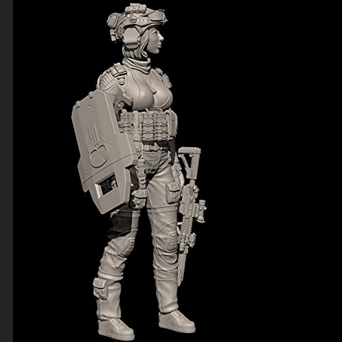 Risjc 1/24 Commando weibliche Kriegerin Resin Soldier Modell unbemalt unmontierter Bausatz/08343X