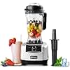 Kitchen in the box High Performance Jug Blender, 2L Large Capacity Smoothie Blenders for Kitchen, Variable Speed Control with Pulse, Smoothie Maker with 8-Leaf 3D Blades, 1500W Easy to Clean (Silver)
