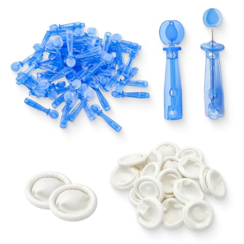 200 pièces Aiguille anti-boutons, aiguilles stériles anti-boutons, aiguilles de nettoyage cutané jetables pour ouverture ciblée d'imperfections fermées, set avec accessoires