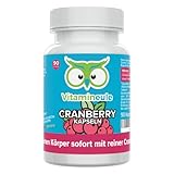 Cranberry Kapseln - hochdosiert - 250 mg Cranberry-Extrakt - 62 mg OPC - Qualität aus Deutschland - ohne Zusätze - vegan - laborgeprüft - für Blase & Harnwege - starkes Antioxidans - Vitamineule®