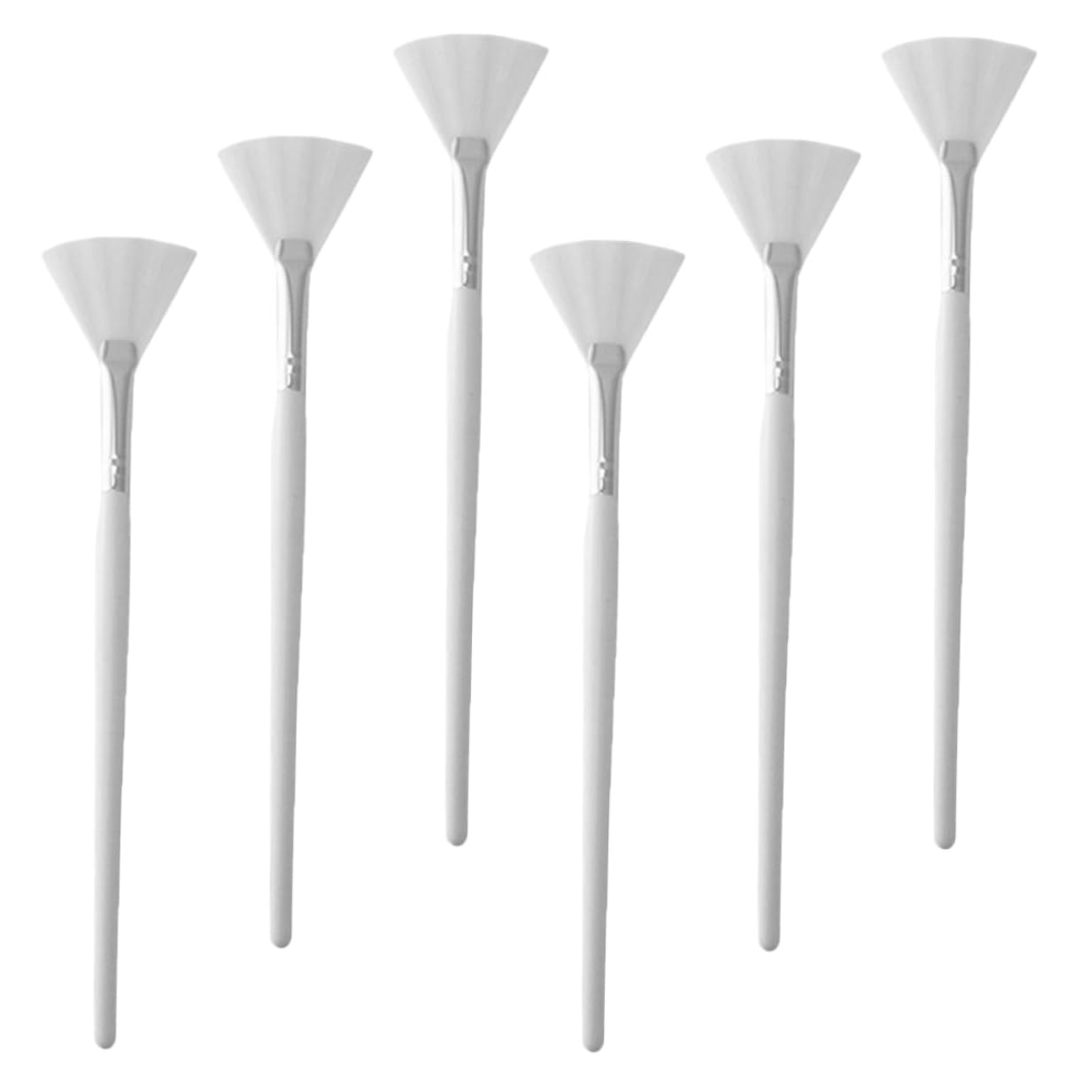 BIUDECO Facial Mask Brush Set 6pcs Fan Shaped Applicators Skincare Mask Brush Easy to Use Diy