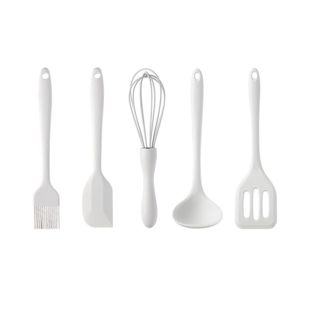 Vjsujehgy Silicone Kitchen Utensils Food-Grade Non-Stick Cooking and Baking Tool Scraper Silicone Oil Brush Whisk Kitchen Tools