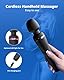 LOVENSE Domi 2 Bluetooth Ferngesteuerter Massagestab mit APP, Unbegrenzte Benutzerdefinierte Vibrationsstufen und Muster, Silikon, Schwarz