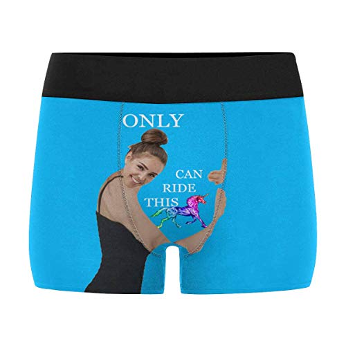 Custom Girlfriend Face Only You Can Ride This Men's Funny Boxer Shorts Underpants Briefs with Photo(XS-XXXL)