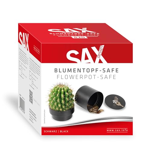 Miniatura 4 de Sax Maceta De Diseño Safe Negra Caja Fuerte Oculta Con Aspecto De Maceta, Escondite Secreto Con Cerradura Para Objetos De Valor, Protección Contra El Agua Y La Suciedad, Se Puede Fijar De Forma