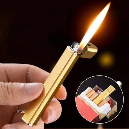 Encendedor rellenable de gas butano negro miniatura 6