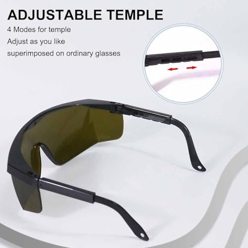 Image of Serplex Laser Safety Glasses, IPL 190-480nm / 750-2000nm Laser Goggles IPL Eye Protection Goggles For Beauty Machine, Electric Hair Remover, With Wipe Cloth & Glasses Box, Green