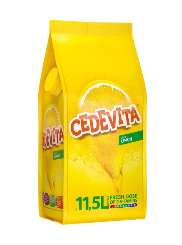 Cedevita Lemon Flavoured Instant Drink - Contains 9 Vitamins for Energy for Body and Soul - 900 g for 11.5 Litres