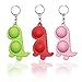SPEETH 3 bunte Mini-Pop-Schlüsselanhänger, Hand-sensorisches Spielzeug, Dinosaurier-Spielzeug, Schlüsselanhänger, Zubehör für Schlüssel oder Tasche, Stressabbau, Quetsch-Spielzeug, Männer, Frauen