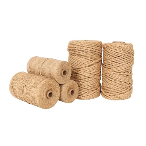 CIGPKLO Cuerda De Yute Cuerda de Yute, Trenzada, Ideal for jardinería, Manualidades, rascadores for Gatos(4mm)