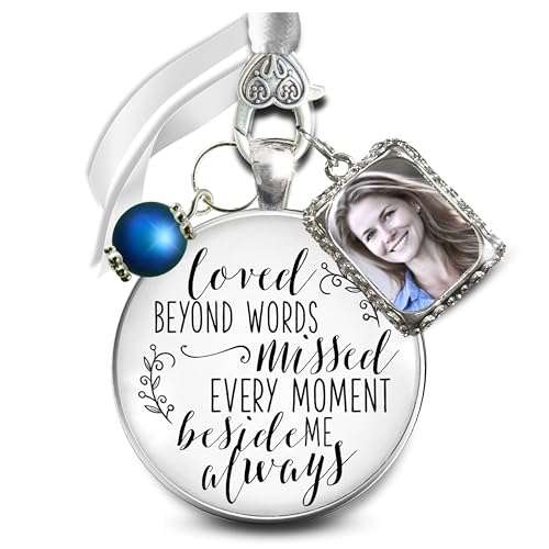 Bouquet Photo Charm For Wedding Memory Loved Beyond Words Missed
