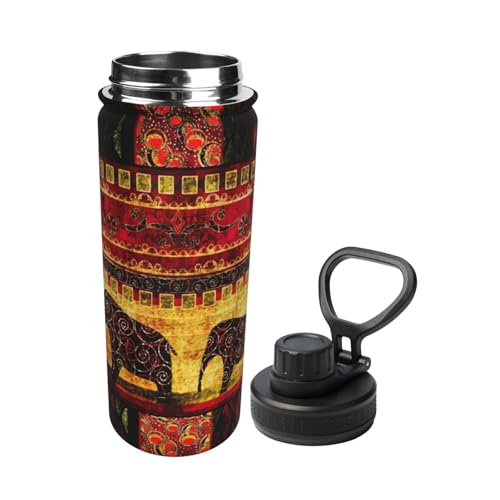 Gourde inox éléphant patchwork étanche pour le camping - 3