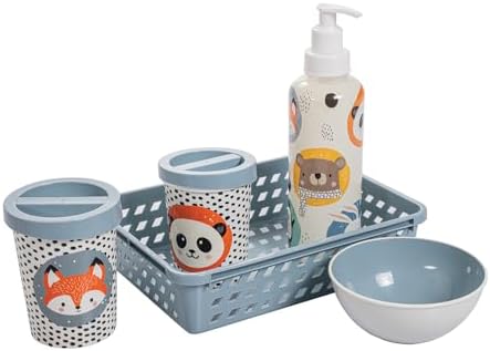 Kit Higiene Bebe 5 Peças Infantil Menino Plasútil