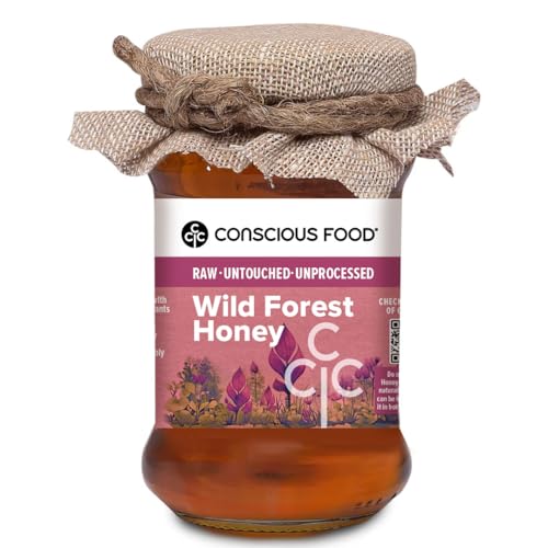 Image of Conscious Food Wild Forest Honey | 200g | 100% Raw, Pure and Natural | Unprocessed & Unpasteurized Honey | Value Pack