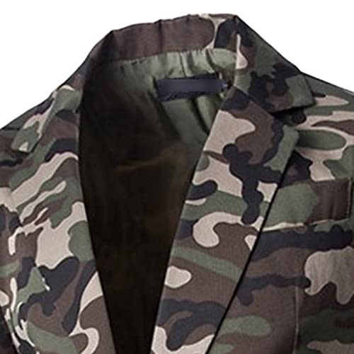 Men's Military Camouflage Suit Outdoor Notched Lapel Sport Jacket Classic Fit Camo Blazer Coat Jacket Tops3