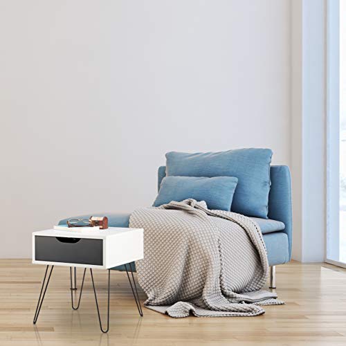 Comodino Per Bambini Relaxdays - Con Cassetto | Bianco E Rosa 31x38x30cm - Foto 3