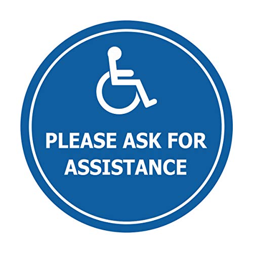 Panneau Wheelchair bleu intérieur et extérieur pour accueil et rampe d'accès magasin