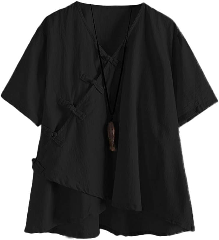 LaovanIn Women's Oversized Tunic Sweatshirt - Long Sleeve Baggy Pullover With Pockets, Black, Large