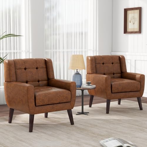 Sillón Plegable Cuero Sintético Café miniatura 7