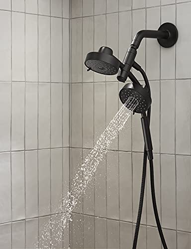 Kohler 23219-Bl Purist 2-In-1 Multifunction Shower Combo Kit, Rotating Showerhead With Handheld Shower Head, 2.5 Gpm, Matte Black #TOP3
