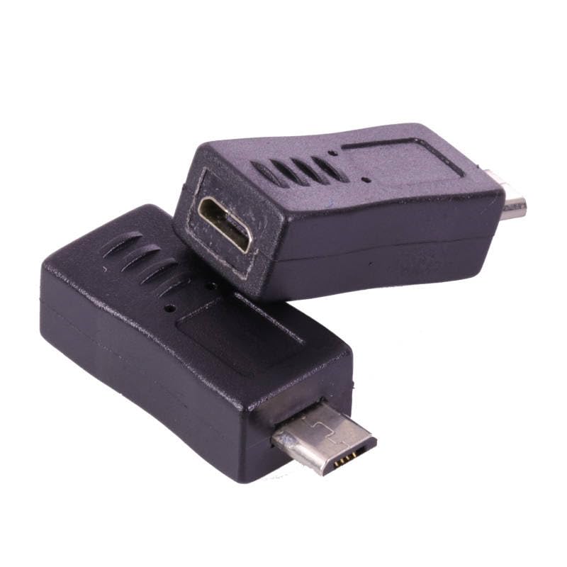 100pcs/lot Micro USB Connector Coupler 5 Pin Micro USB 2.0 Male Plug to Female Jack Socket Extension USB Adapter