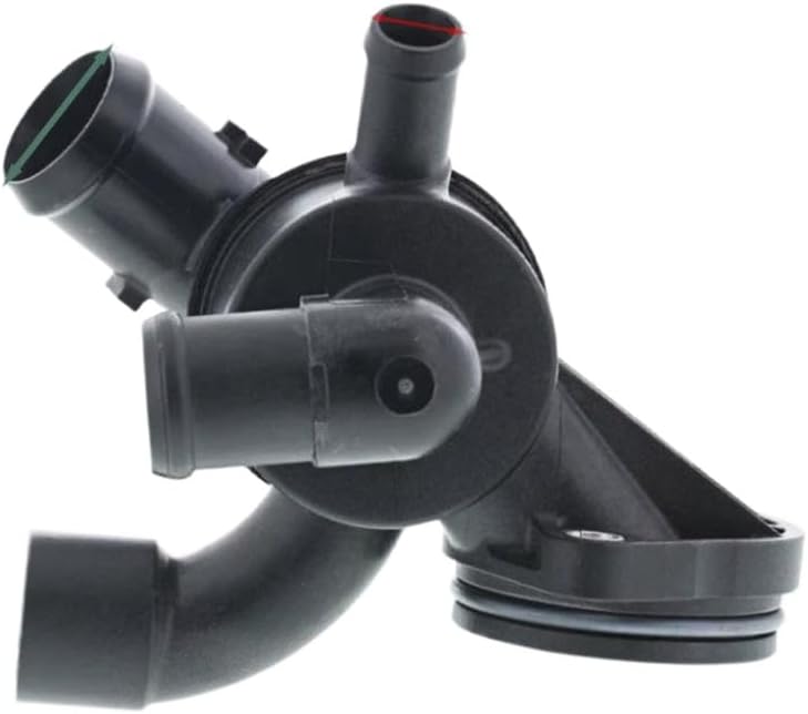 Engine Coolant Thermostat Housing Assembly Compatible with Beetle (Car) and Beetle (Car) Cabrio 2012-2017 - Replaces OEM 03L121111AC 03L121111M