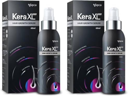 Image of Kera XL Hair Growth Serum 60ml | Non-Sticky, Non-Viscous Hair Serum | Helps Control Hair Fall & Support Hair Growth (Pack of 2)