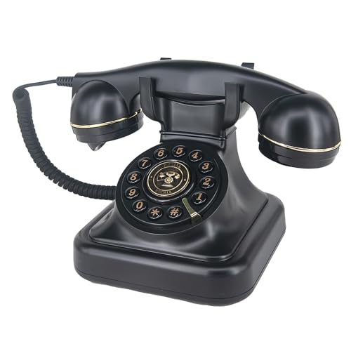 Téléphone terrestre vintage noir le cadeau idéal pour amateurs d'objets rétro