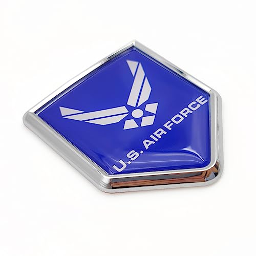 Emblema cromado de Alas de la Fuerza Aérea Overdecor para parachoques de coche, pack de 2