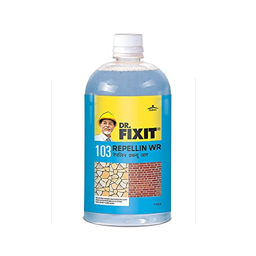 Image of Dr. Fixit 103 Repellin Wr, 1 Litre - Silicone Based Water Repellent For Exterior Brick, Stone Masonry Surface, Concrete, Mortar, Requires No Dilution
