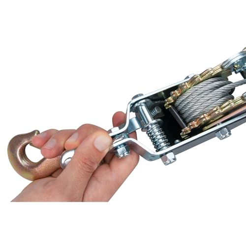 Performance Tool 50–100 Dual Gear Power Puller – 2 Tonnen Kapazität Seilwinde mit 1,8 m Flugzeugkabel