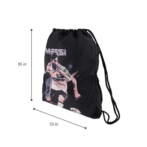 Men's Lifestyle Drawstring Bag, Side Pocket & Comfortable Straps, Black, One Size3