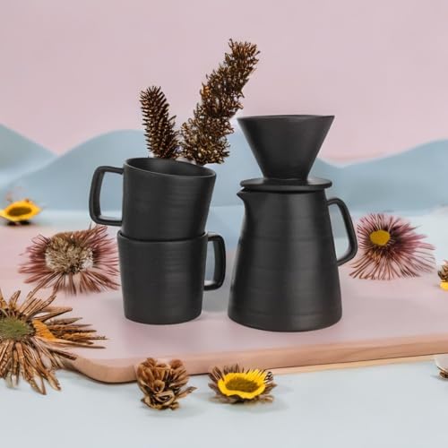 Francois et Mimi Conjunto de cafeteira de gotejamento para presente com duas canecas de café, goteja