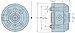 Sandvik Coromant C4-390.34705-40 070 DIN 2079 to Coromant Capto Adaptor for Manual Tool Change, 1993.3 CoroPak, Cx-390.34705 (8) Tool Style Code, 88.9 mm Shank Diameter, 10 mm Gauge