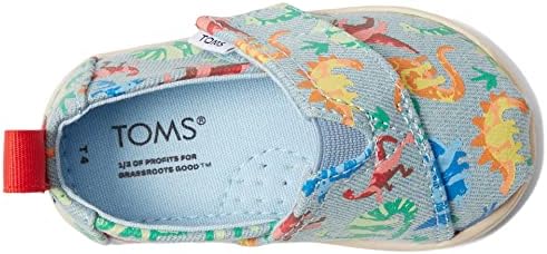 TOMS Boy's Alpargata Loafer Flat, Pastel Blue Dinos, 6 Toddler | Image 1