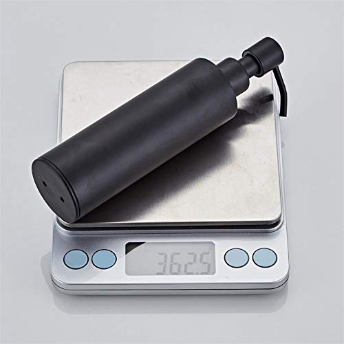 Dispensador de Jabón Líquido 200 ml dispensador de jabón de acero inoxidable negro recubierto redondo redondo botella de botella de botella de cocina suministros de baño Dispensadores de Detergente