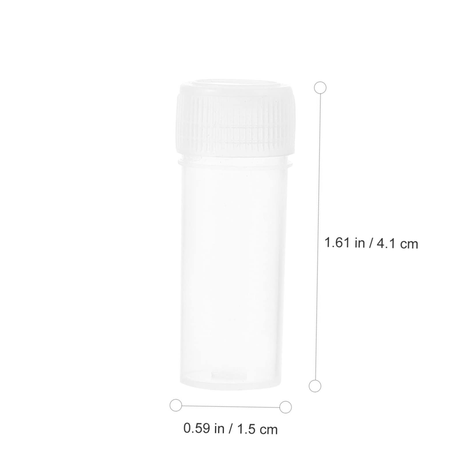 HOMSFOU 2sets 50pcs Transparent Test Tube Vials for DIY Needle Storage Durable Container for Liquid Powder and Small Objects Safe and Sturdy Design for Crafting and Organizing 50pcs*2