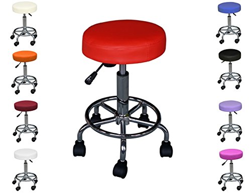 Polironeshop Simply, Massagehocker für Pediküre, Maniküre, Ästhetik, Physiotherapie, Kosmetikstudio, Nagelstudio, rot