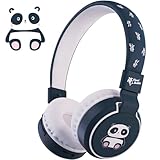 Picture of Planet Buddies Panda Kids Headphones Wireless, On Ear Bluetooth Headphones for Kids with Microphone, 85dB Volume Limiter, Cute Foldable Earphones for Tablets and Phones, Travel, School & Music