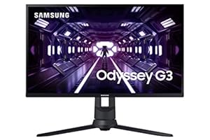 SAMSUNG Odyssey G3 Series 27-Inch FHD 1080p Gaming Monitor, 144Hz, 1ms, 3-Sided Border-Less, VESA Compatible, Height Adjustable Stand, FreeSync Premium (LF27G35TFBNXZA)