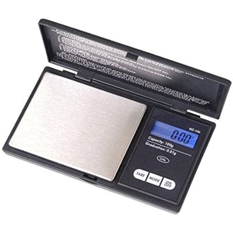 Outletdelocio Myco MZ-100 Precision Digital Scale Self-Calibrating Range 0-100 g with Backlit Display Cover
