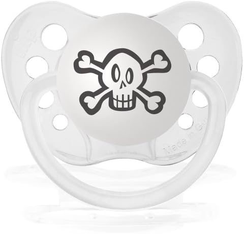 Personalized Pacifiers Skull in Clear