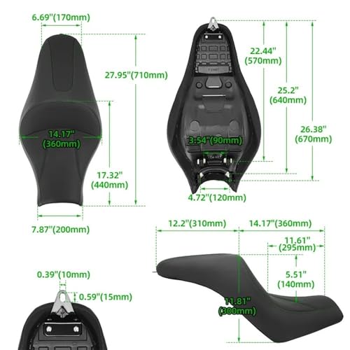 Coussin en cuir deux places moto pour éliminer le mal de dos S 650