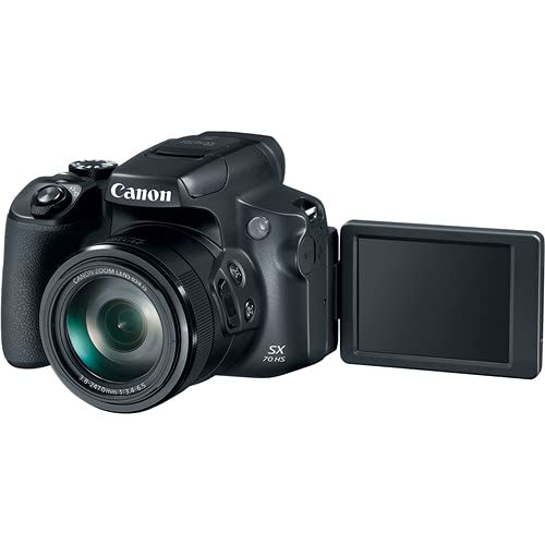 Canon PowerShot SX70 HS Digital Camera | 20.3MP Sensor, 65x Optical Zoom & 4K UHD Video | All-in-One Superzoom for Travel & Wildlife Photography (3071C001) + 64GB Card EOS 200ES Shoulder Bag
