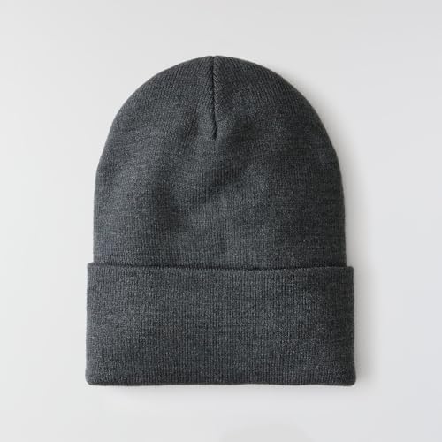 Carhartt Men's Knit Cuffed Beanie (104597), Coal Heather, One size