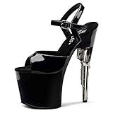 Brandneu von PleaserUSA! PleaserUSA Gogo-Platform-Heels Bondgirl-709 Lack schw. Gr. 38