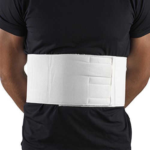 CHAMPION Rib Belt for Men Chest Support Elastic, White, Medium