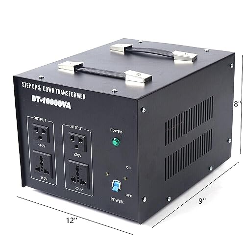 Voltage Converter Transformer 10000W Power Step Up Down 110V to 220V 220V to 110V Automatic Voltage Regulator Stabilizer Power Transformer Converter Circuit Breaker Protection2