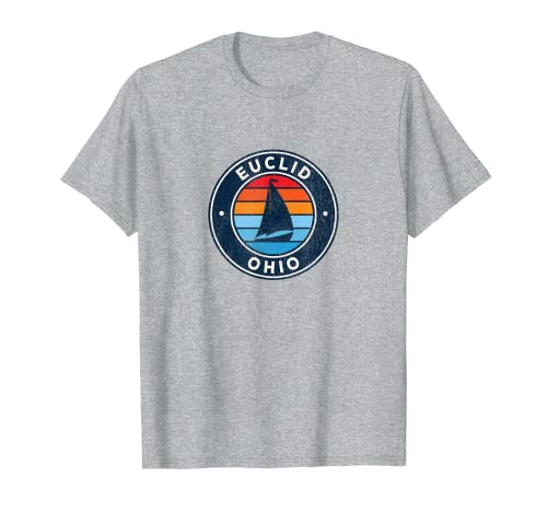 Euclid Ohio OH Vintage Sailboat Retro 70s T-Shirt
