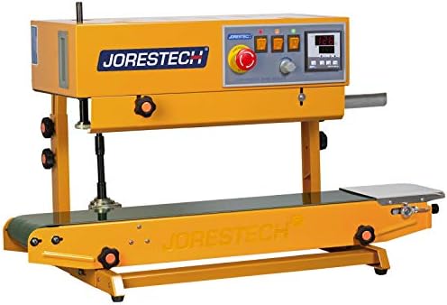 JORESTECH Industrial Continuous Band Sealer for Plastic & Laminated Bags Horizontal/Vertical with Upgraded Digital Temperature Control CBS-630D